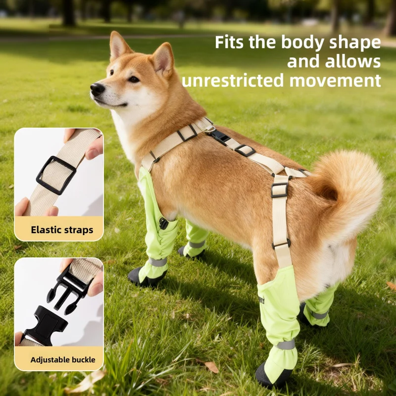 

2026 New Waterproof Dog Suspender Shoes, Anti-Slip Anti-Drop Outdoor Footwear for Small Medium Pets