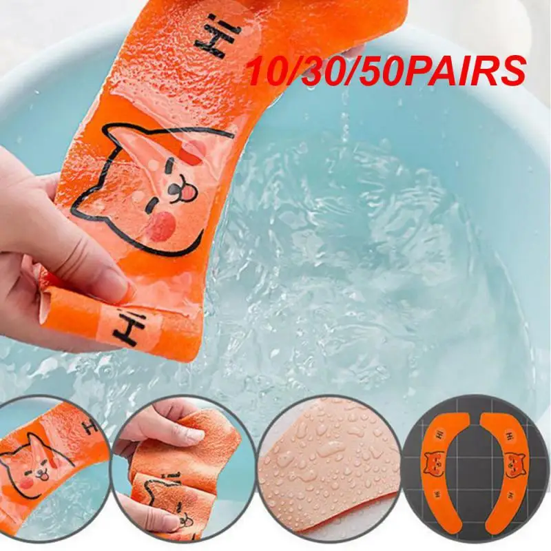 10/30/50PAIRS Toilet Mat Portable Base Comfortable Soft Reusable Toilet Sticker Washable Adsorption Widely Applicable