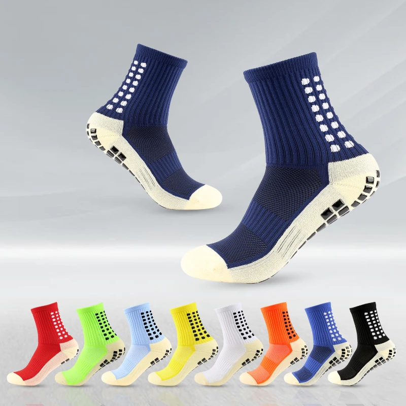 Tapedesign-Chaussettes rondes en silicone pour hommes et femmes, coordonnantes, avec ventouse, pour le football, le baseball et le rugby