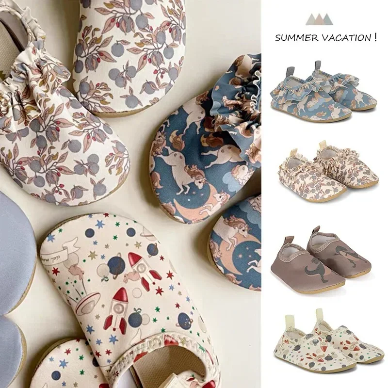 Baby Boys Beach Shoes Girl Children Print Waterproof Sports Sneakers Swimming Aqua Barefoot Shoes Indoor Kids Outdoor Slippers