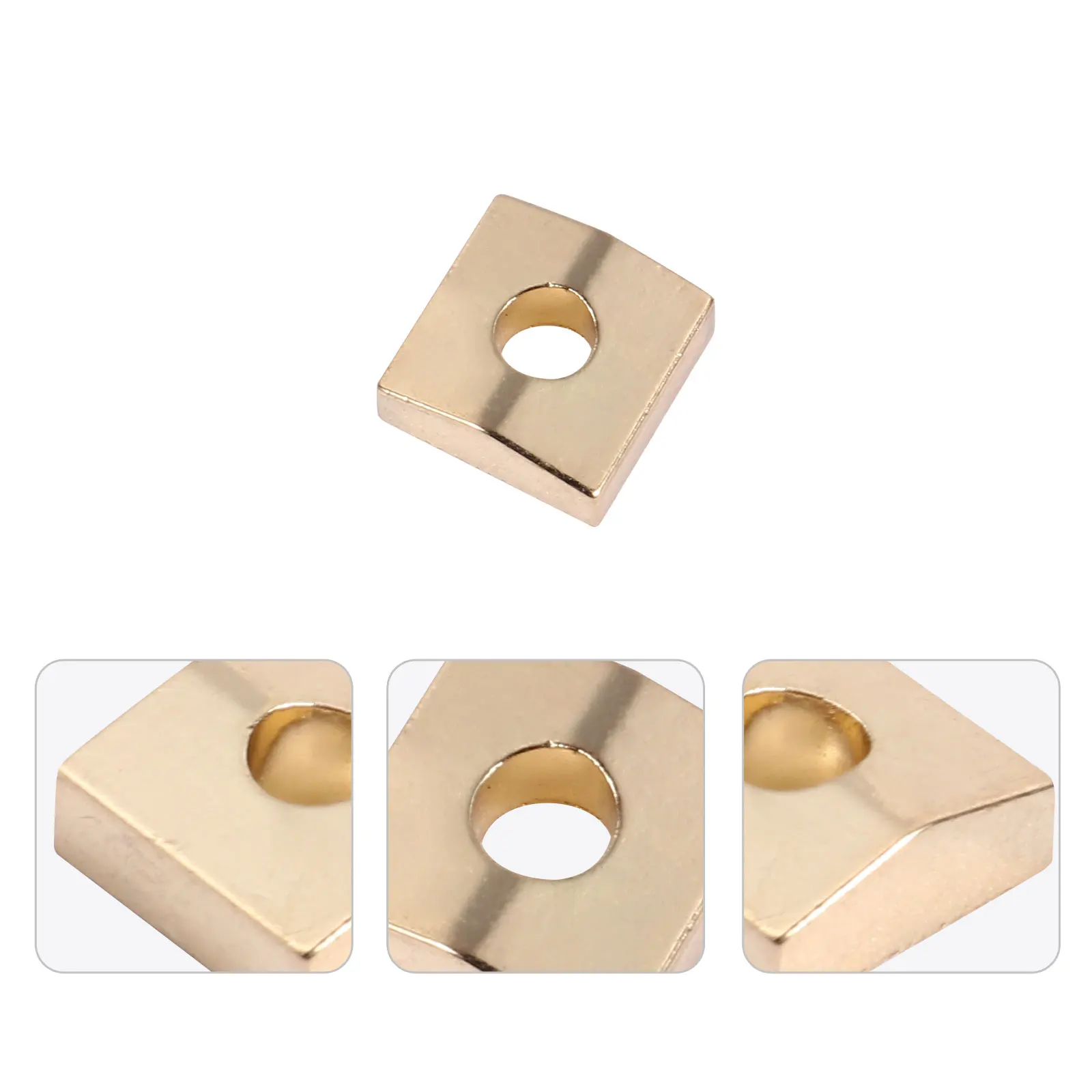 

2 Sets Electric Guitar String Lock Accessories Locking Nut Clamps Metal Block Screw Blocks with Screws