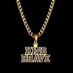 Trendy Customized Double Names Pendant Necklaces for Women Stainless Steel Personalized Crown Thick Chain Birthday Jewelry Gift