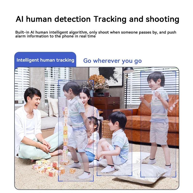 

4K HD Security Camera Full Color Night Vision WiFi Monitor 4G Net Motion Detect Indoor Surveillance Mobile Remote Control