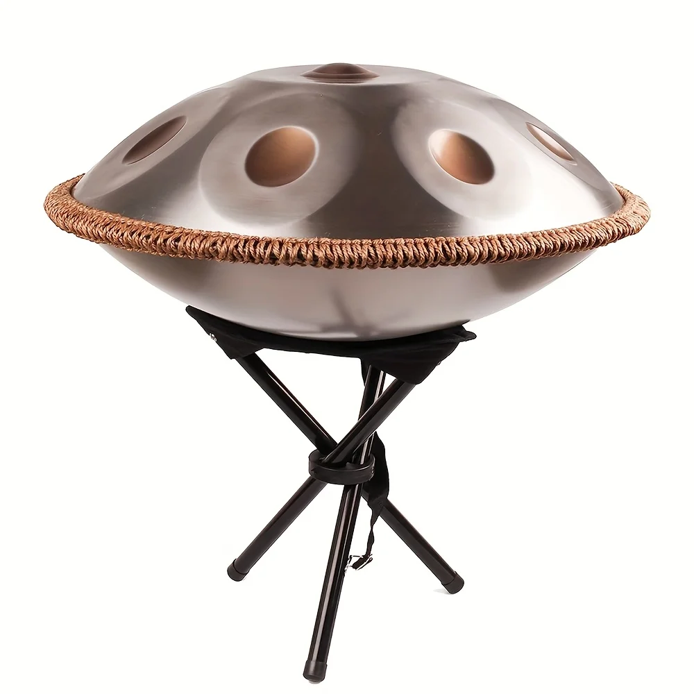

440Hz Stainless Steel Handpan - 9-Tone, 18-Inch Top-Design, Machine-Made with Nitrided Finish, Includes Carrying Bag, Beater