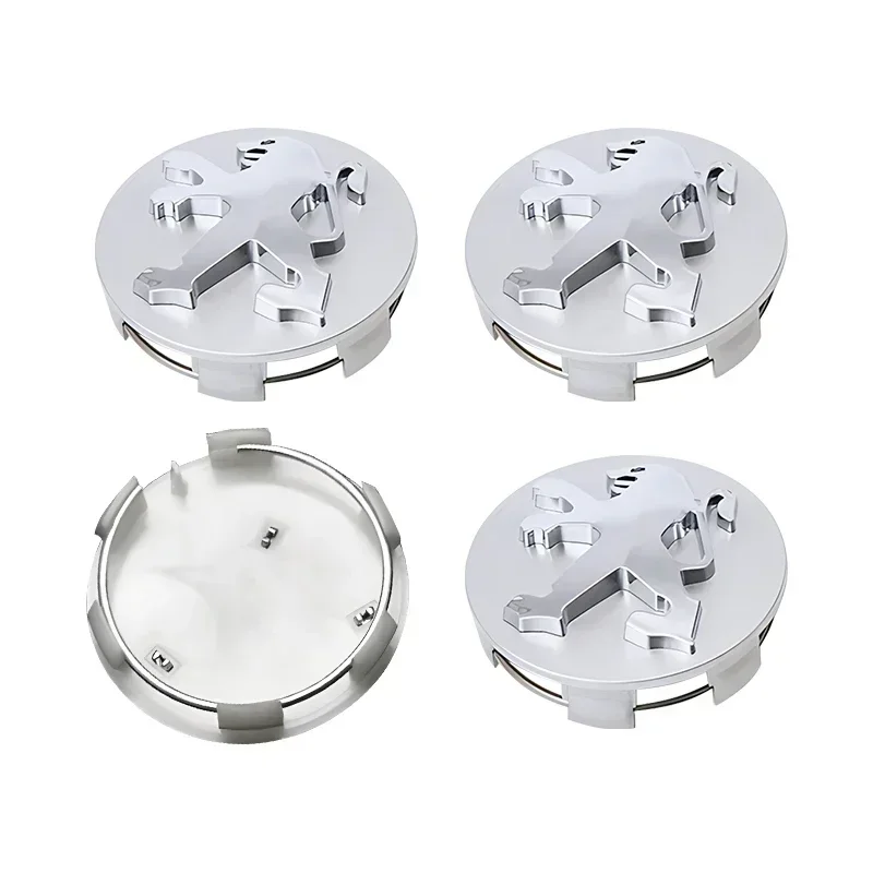 4pcs 60mm Wheel Center Cap Logo Hub Cover Badge Emblem For Peugeot 2008 3008 307 308 206 207 208 407 508 5008 106 107 205 4008