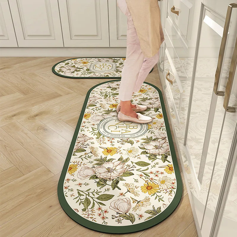 New Kitchen Rug Durable Home Entrance Doormat High-end Mats For Floor Waterproof House Hold Washable Non-slip Large Carpet