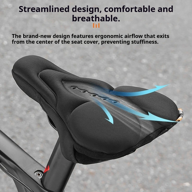 WEST BIKING Bicycle Saddle Cover Soft Silicone Sponge Bike Seat Cushion Breathable Bike Saddle Cushion Cover for MTB Road Bike view 3