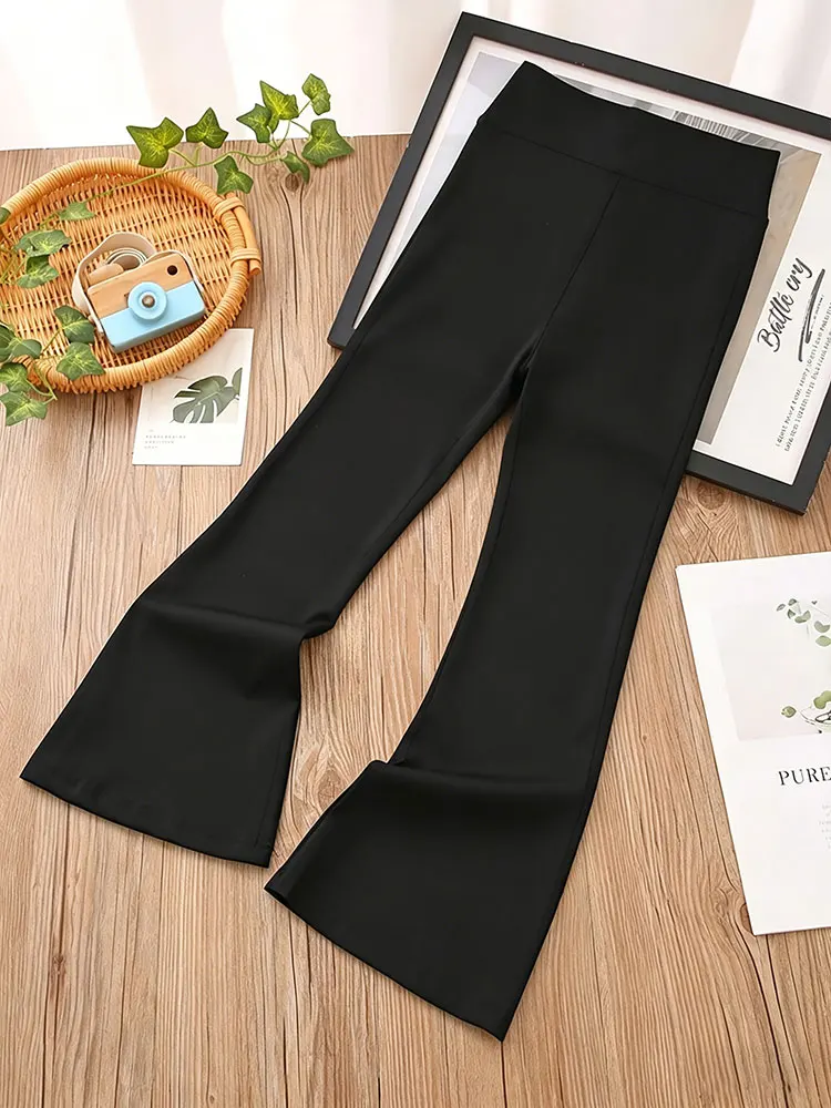 Womens Black Flare Pants Spring Casual Leggings New Style Stretch Yoga Sweatpants Bootcut Shark Pants Autumn Thin Flare Trousers