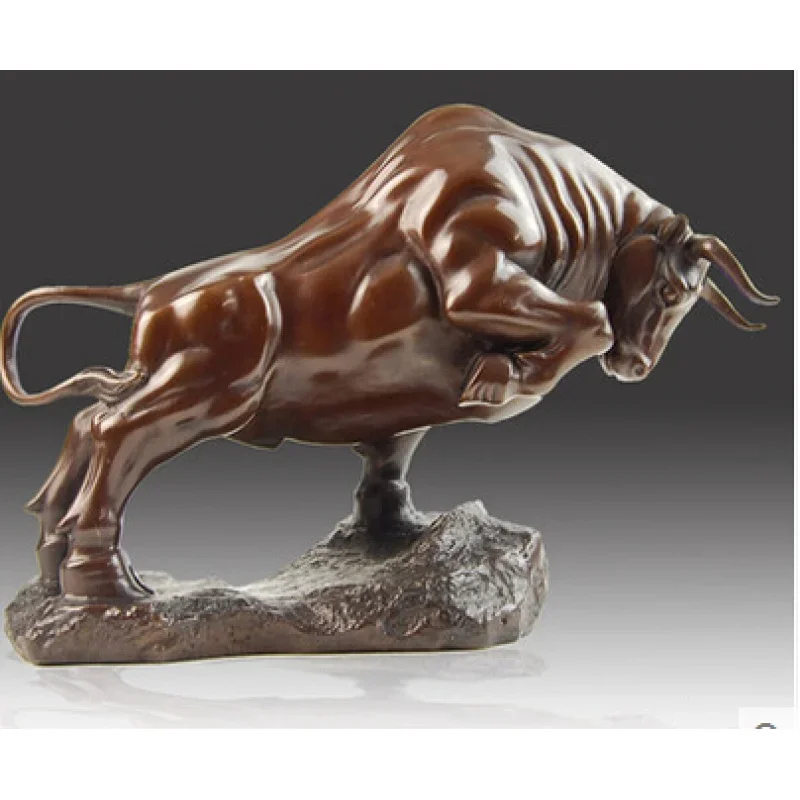 Size: 23*8*16cm * deal * large 100% bronze bull taurus statue sculpture art cooking tools decoration 100% brass