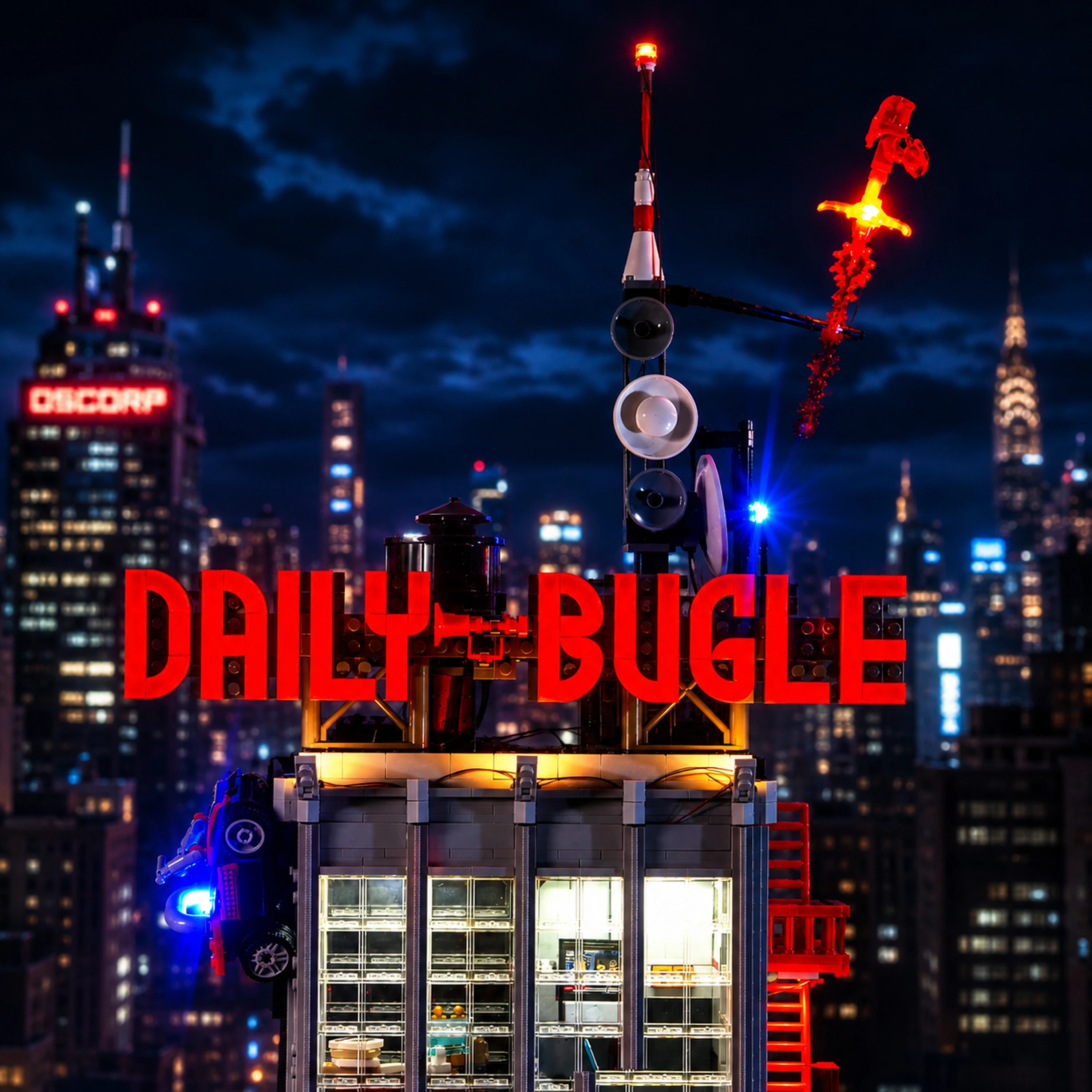 LED Lighting Kit for 76178 Daily Bugle Bricks Model Decorative Light (No Model Included)