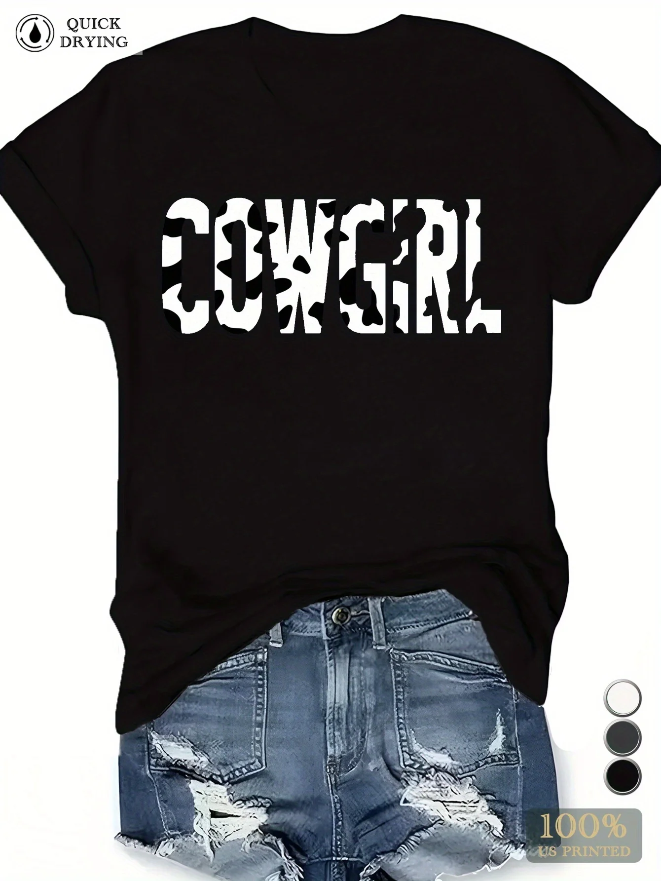 カウプリント COWGIRL レディース プラスサイズ スポーツ 半袖 Tシャツ