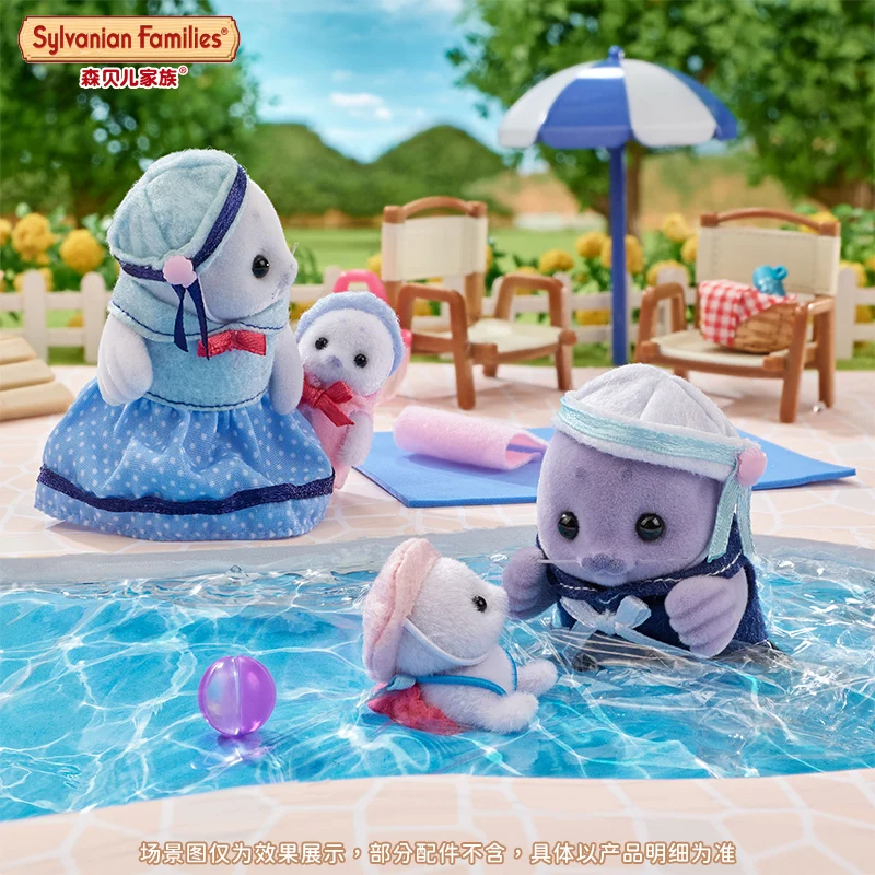 실바니안 패밀리 액세서리 칼리코 크리터스 소녀 어린이 장난감 미니어처 애니메이션 피규어 동물 인형 어린이 장난감 씰 패밀리