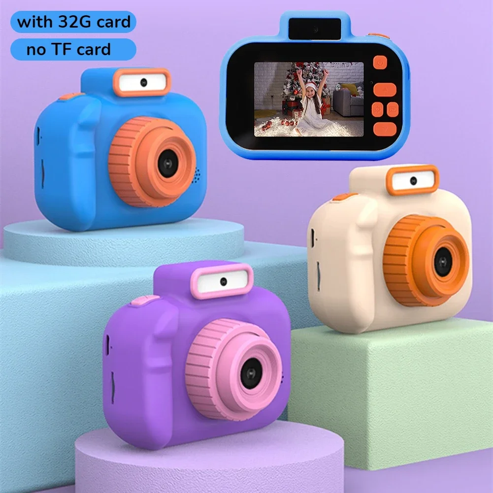 Ren's Digital Camera with HD 4000W Front Rear Dual-camera 2 Inch HD Screen IPS USB Charging Micro Camera for Gifts
