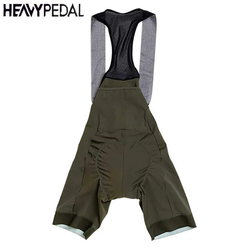 Heavypedal Camo Green Cycling Bib Shorts Men\'s Triathlon Mountain Bike Bicycle Man Under Wear Gel Shorts Summer Men Sport Shorts