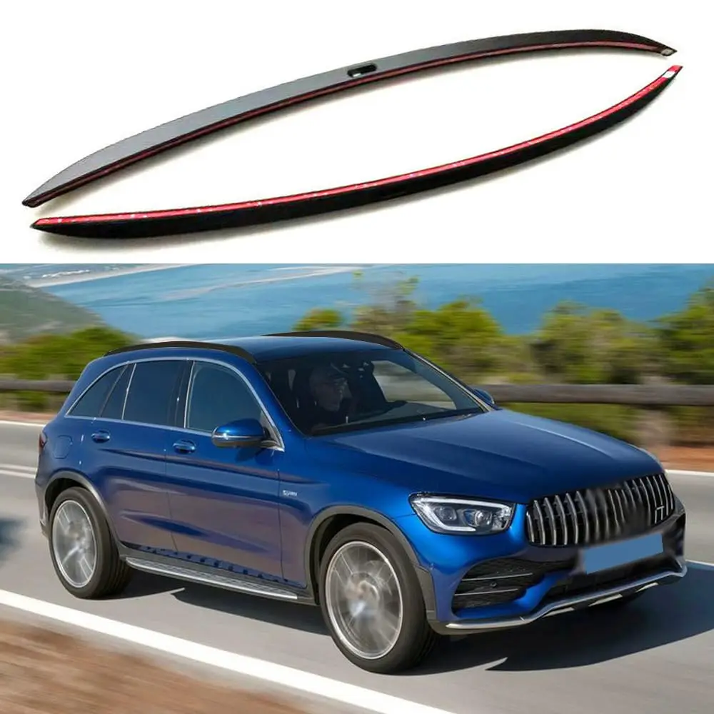 FANTE 2PCS Roof Rack Rails Fits for Mercedes Benz GLC Coupe C253 2016-2022 Cargo Crossbars Luggage Carrier Aluminum Black