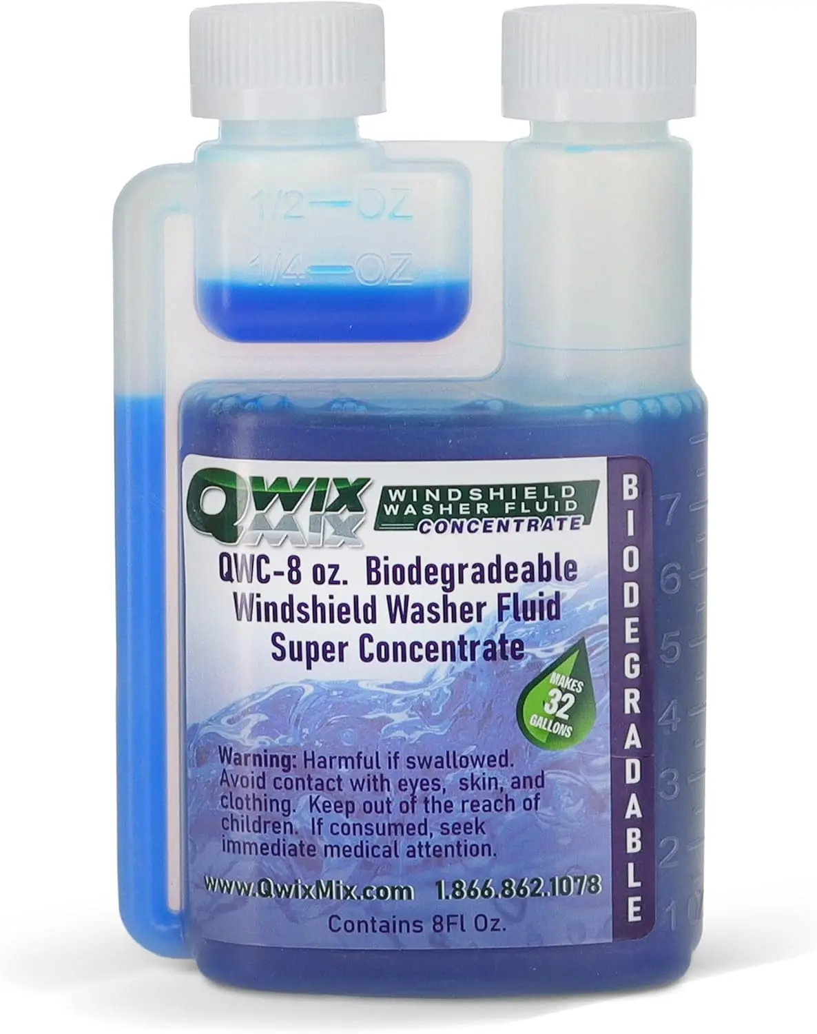 

Windshield Washer Fluid Concentrate, 1 Bottle Makes 32 Gallons, Biodegradable & Efficient for Car Cleaning