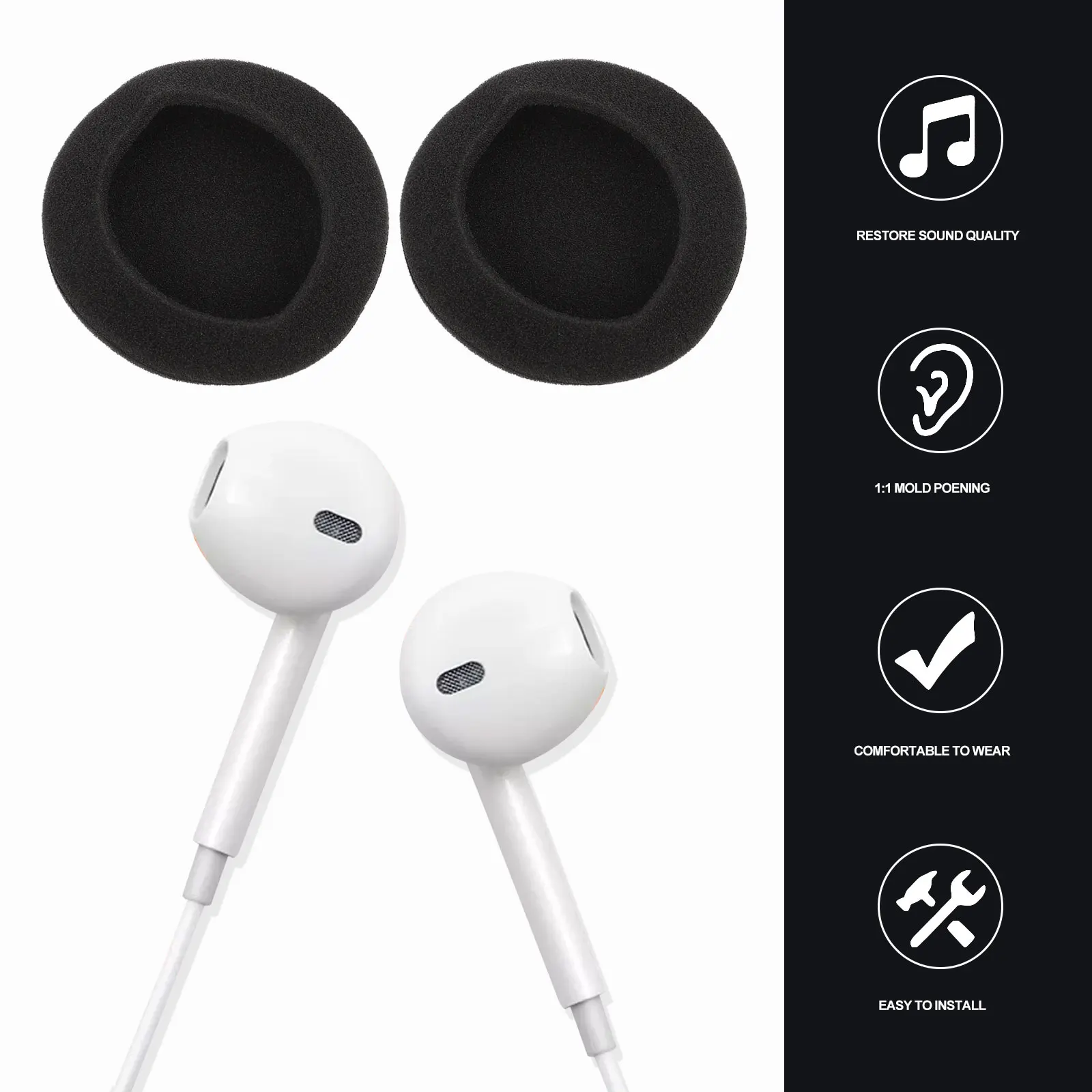 

Headphone Sponge Case Ear Cushion Earphone Pad Headset Pads Replacement Earpads Headsets