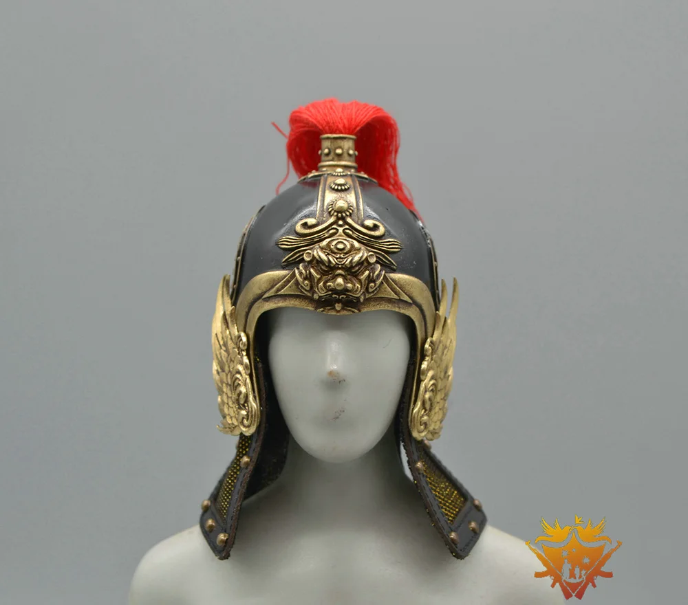 

1/6th 303TOYS MP014 Romance of the Three Kingdom Tough Man Warrior Zhang Fei Vintage Battle Helmet Metal Material Fit 12" Figure