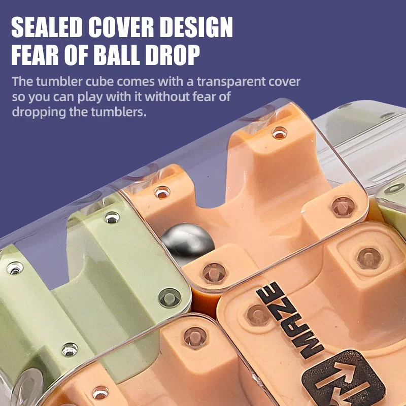 ลูกบาศก์เขาวงกต 3 มิติ ของเล่นฝึกสมาธิสำหรับเด็ก เกมปริศนาสร้างสรรค์ ฝึกสมอง เสริมสร้างการคิดเชิงตรรกะ ลดความเครียด ของเล่นเสริมพัฒนาการ