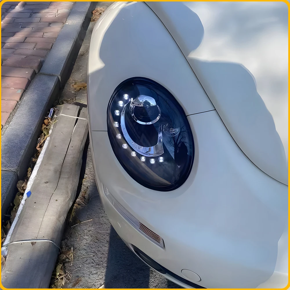 Headlight Assembly For VW Beetle 1998-2012 Upgrade Auto LED DRL Teardrop Style Projector Lens Car Accessories Tool Plug and Play