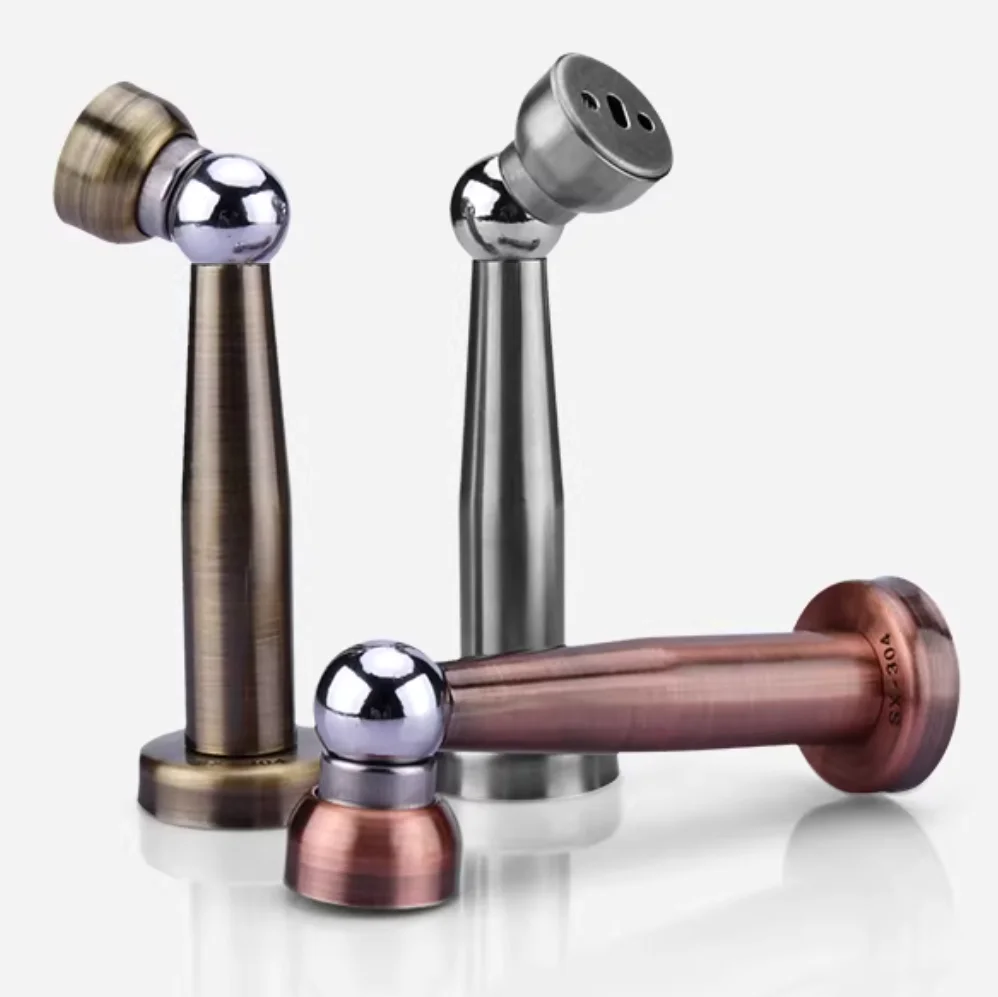 1Pc Stainless Steel Long Magnetic Doorstop Door Stop Holder White Black Antique Bronze Red Copper