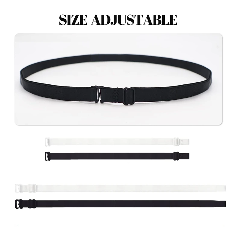 4 PCS Crop Adjustable Band Kit Crop Tool For Shirt, Crop Band Set For Tucking Shirts, Elastic Belts For Women Tops, Shirt Band