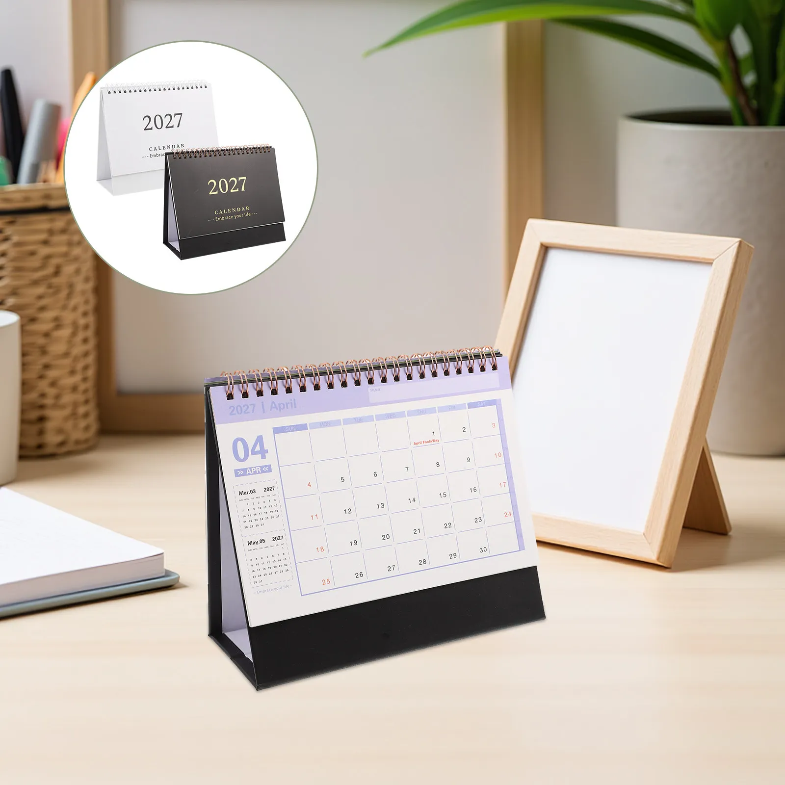 Perpetual Wooden Calendar Desk Ornament Decorative Hollow Design for Office Home Table Display Functional Desktop Decoration
