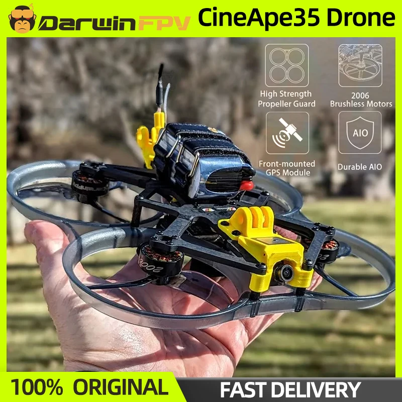 DarwinFPV CineApe35 3.5inch FPV ELRS Analog/O3 4S/6S 2006 Brushless Motor For RC FPV Cinewhoop Racing