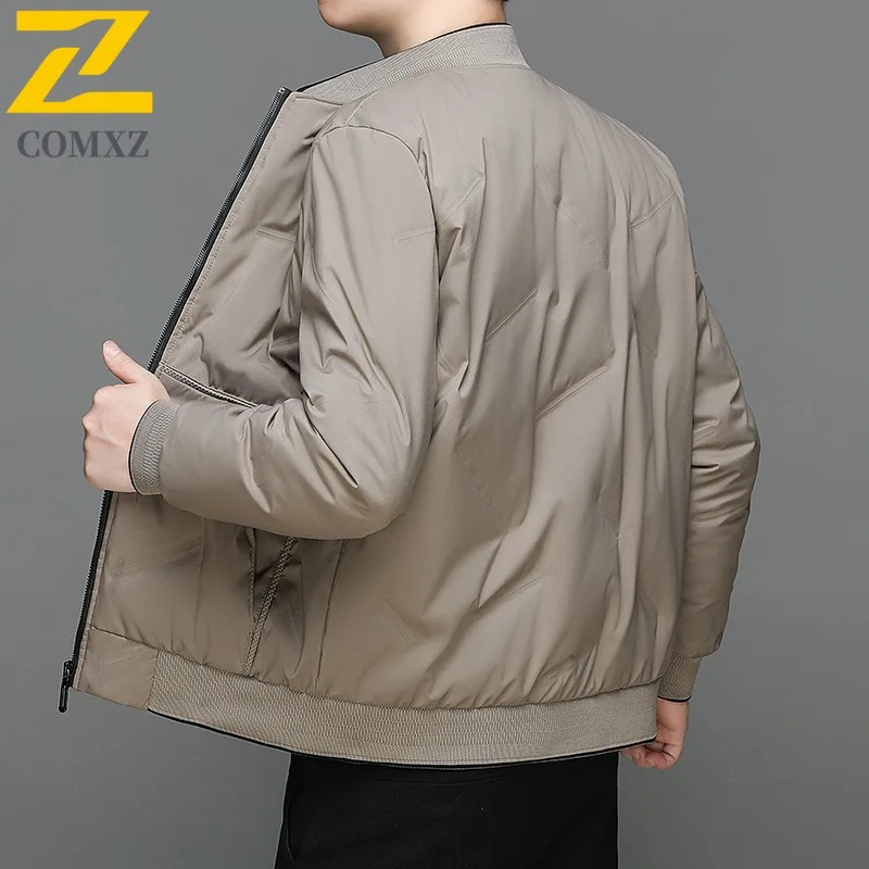 COMXZ الرجال سترة مبطنة سميكة الدافئة موضة الشارع الترفيه الراحة صالح رحلة التخييم باركر معطف سنو بلاي قسط جواكت شتوية #5