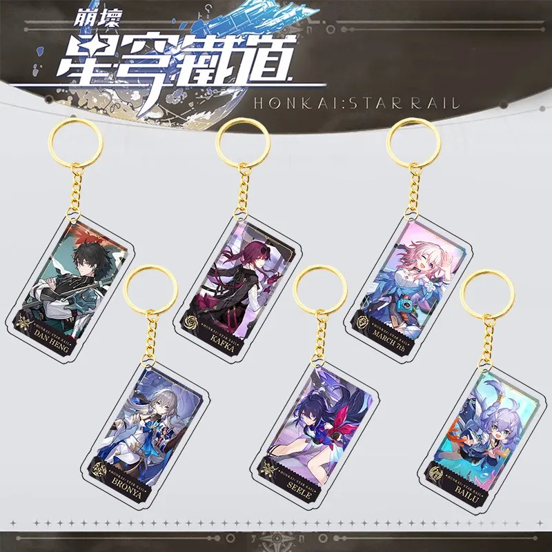 Game Honkai: Star Rail keychain Anime Impact 3rd ACG Fans Cosplay Bag Pendant chaveiro llaveros Accessories Cute Friends Gifts