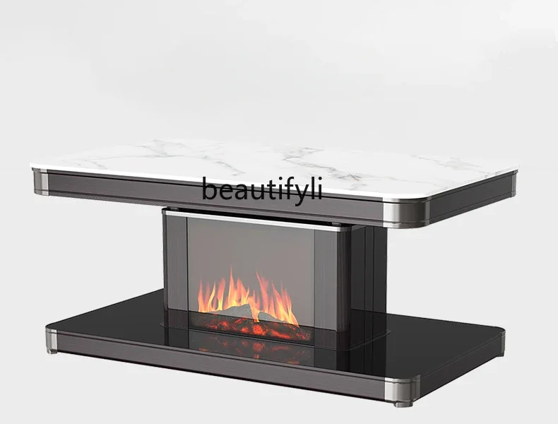 Lifting fire tea table one body household electric heating table  living room electric oven