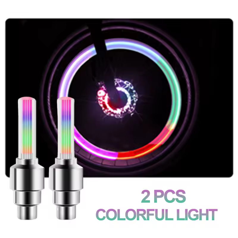 LED Bicycle Valve Light, Neon Bicycle Spoke Light, Bicycle Tire Valve Light, Night Riding Warning Light Bicycle Accessories - Image 13