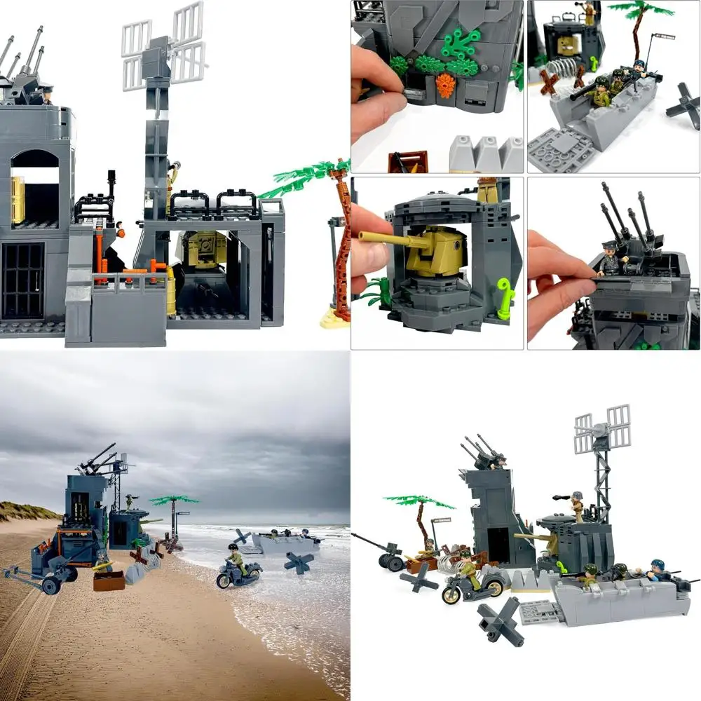 Set di mattoncini del giorno D della parete tedesca dell'Atlantico: regalo ideale a tema storico per gli appassionati e collezionisti