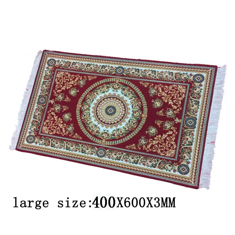 Large Mouse Pad Persian Carpet Laptop  Pc Gamer Mechanical Keyboard  Mousepad Edge White Tassel  Rubber Table Mat for Pet