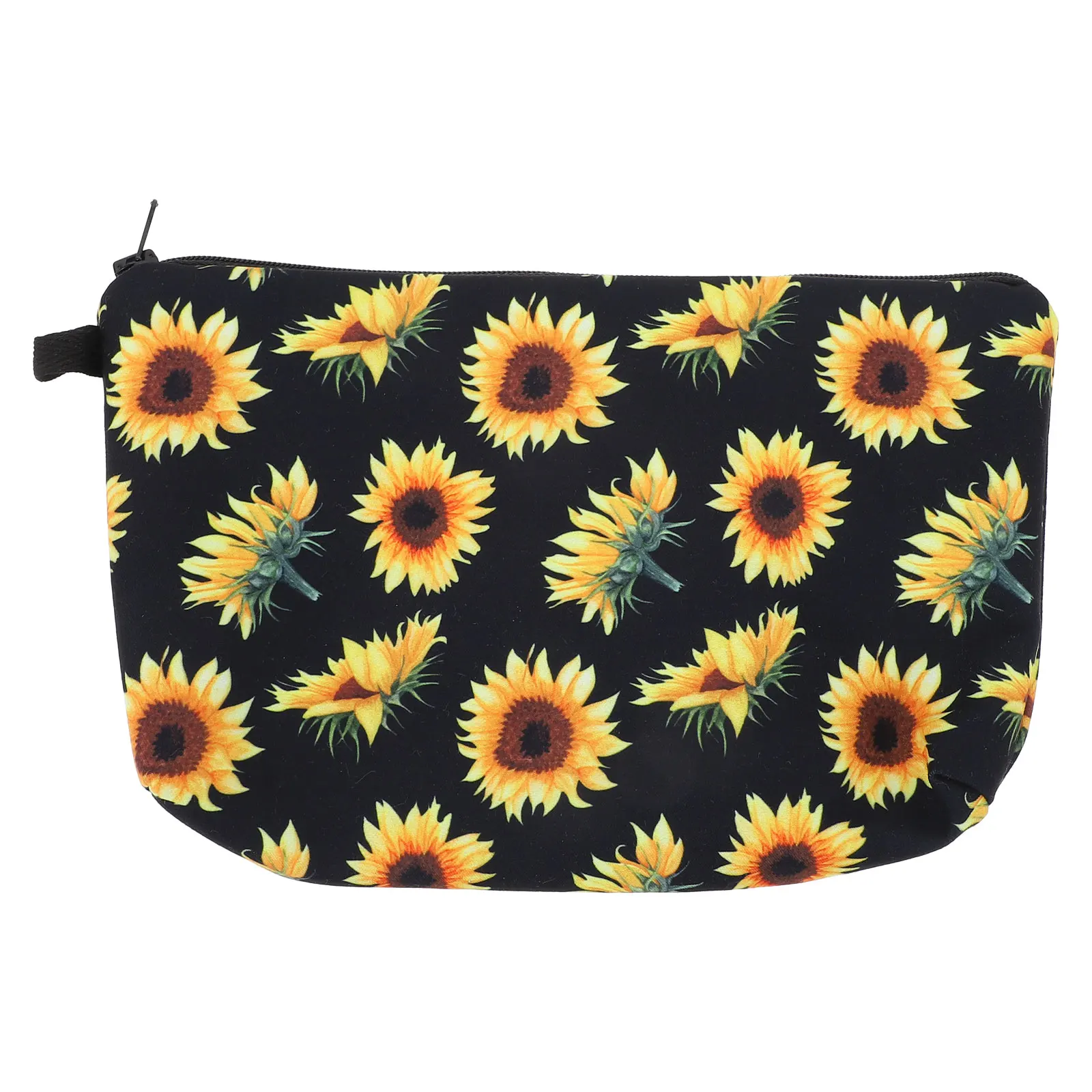 Sac de toilette à grande capacité en forme de tournesol, fermeture éclair de qualité supérieure, portable, léger, rangement pour articles de toilette, organisateur de maquillage, sac d'extérieur