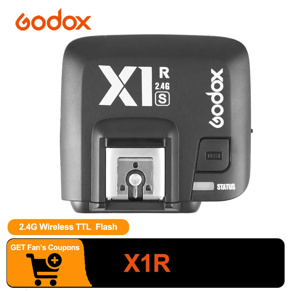 

Godox X1R 2.4G Wireless TTL Hot Shoe On-camera Flash Receiver compatible with Sony Nikon Canon