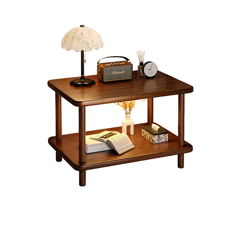 

Solid wood table, bedroom bedside small edge simple bedside shelf, small square table, sofa edge