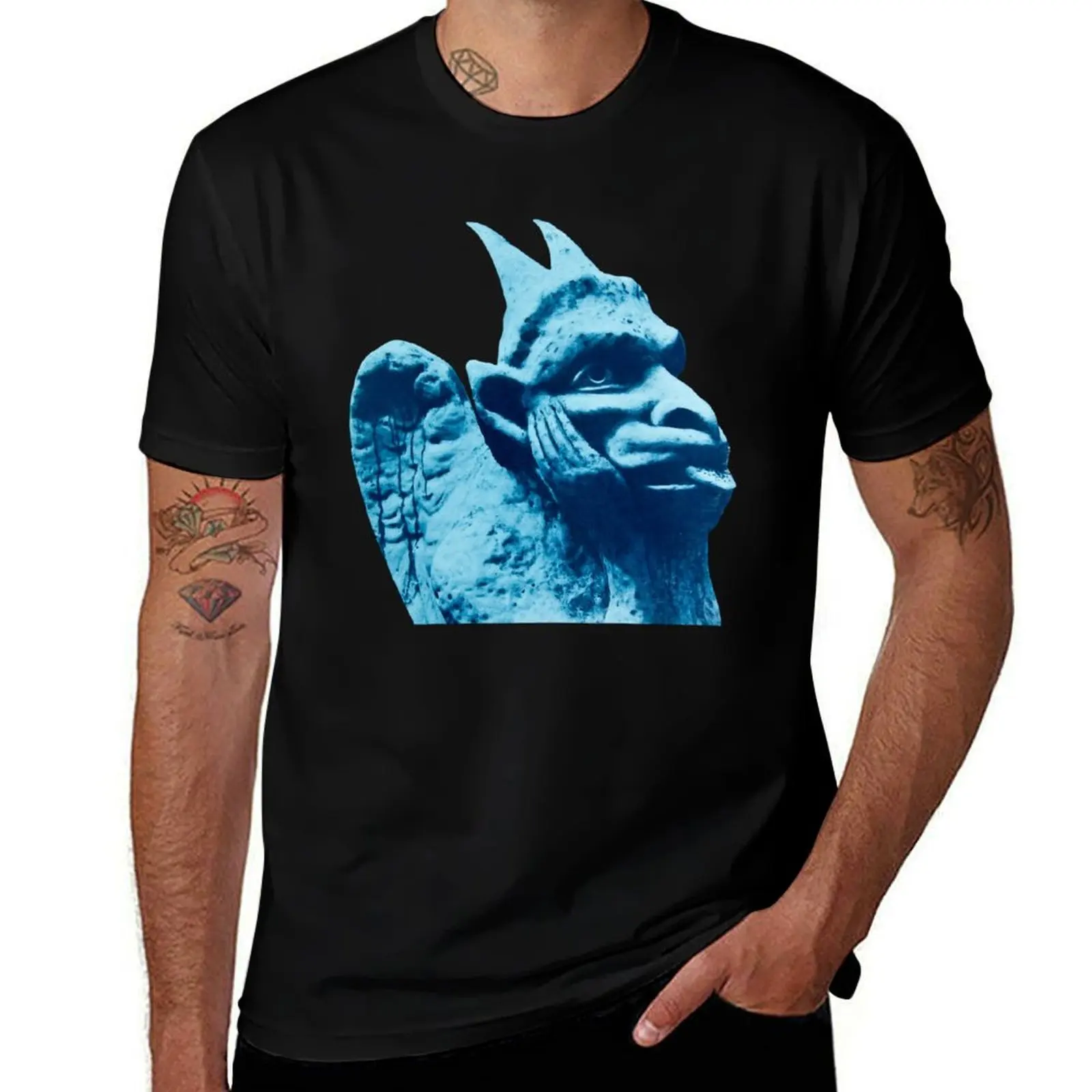 REM Chronic Town Gargoyle T-Shirt Casual Fashion Short Sleeve Cotton T-Shirt