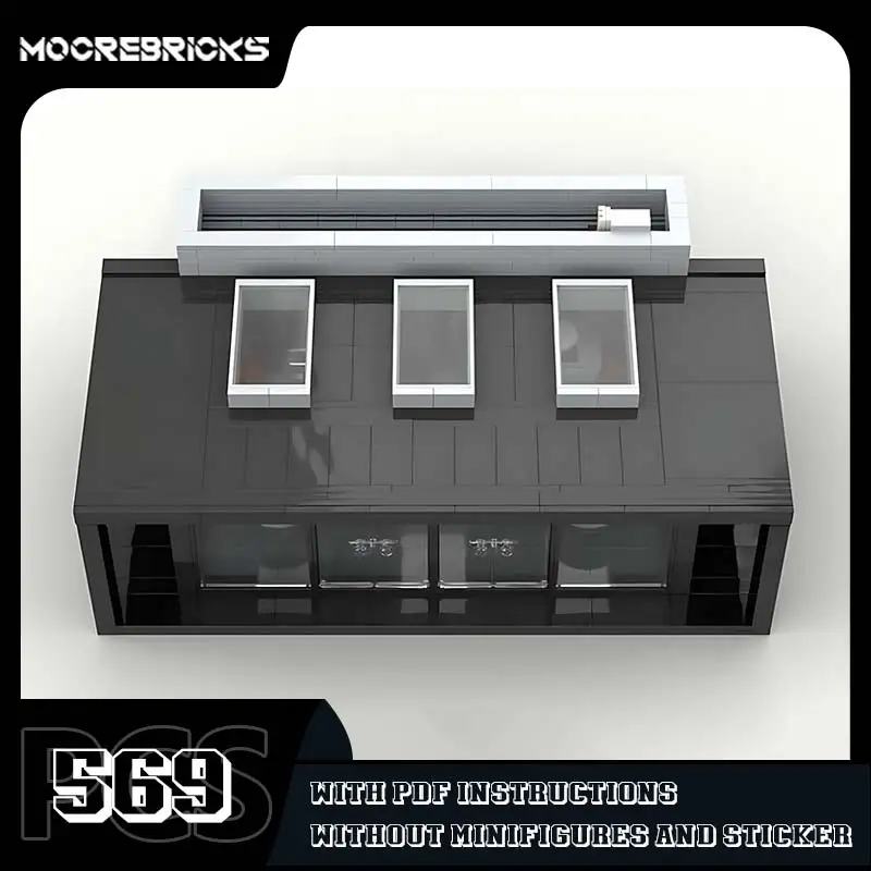 Blocos de montagem de blocos para crianças, Modelo moderno de café, Arquitetura Urbana, Pequenas partículas, Puzzle Toy, Série Coleção