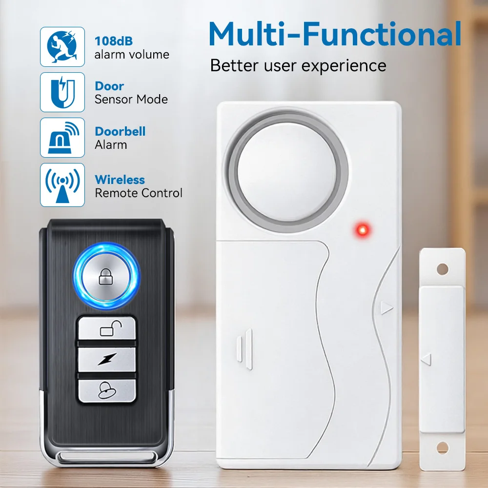 سيارة RV إنذار نافذة الباب إنذار تخويف الدخيلين مكافحة سرقة التحكم عن بعد إنذار ضد السرقة الاستشعار المغناطيسي