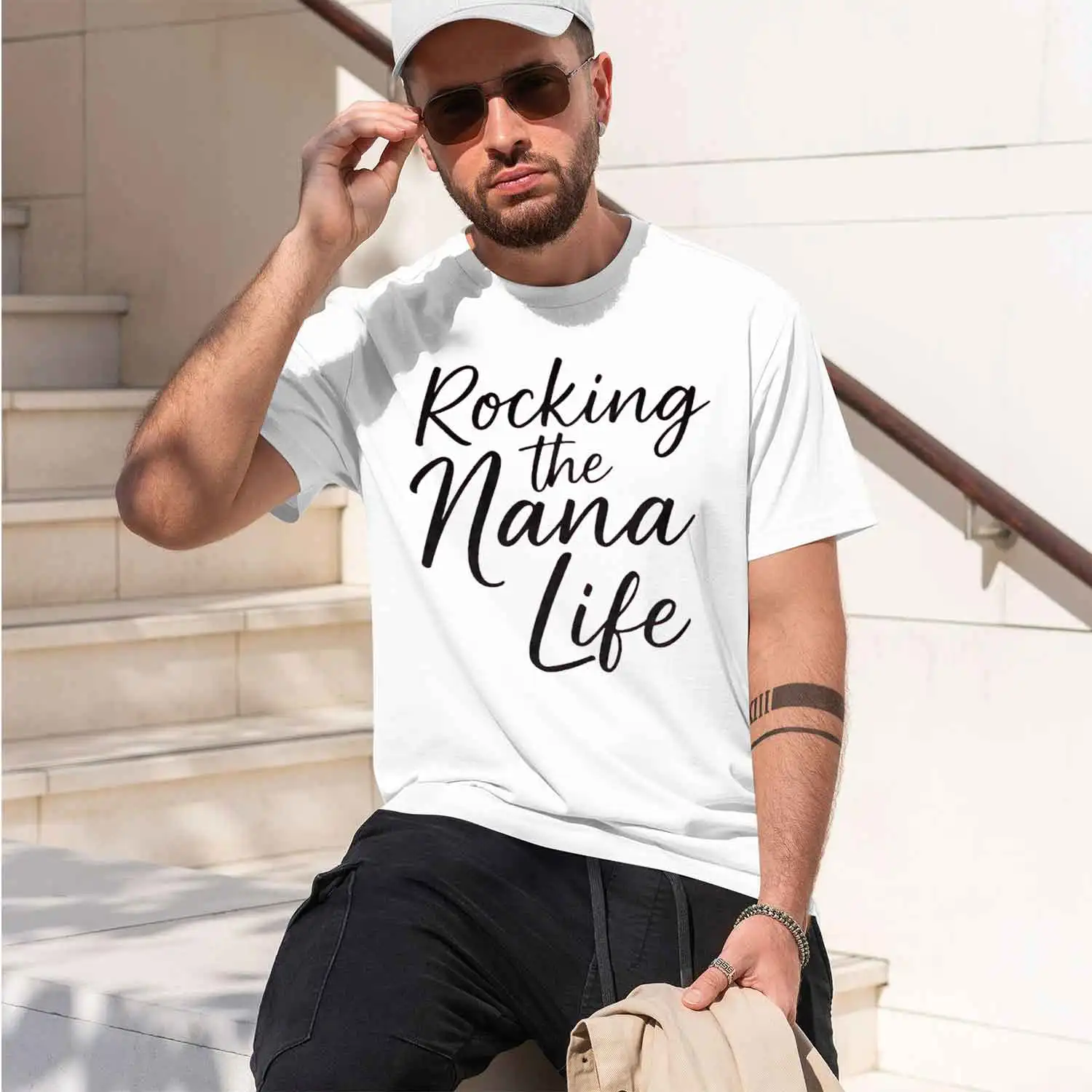 Plus size women's short sleeve T-shirt Rocking The Nana Life breathable fabric summer outfits women's clothing 2026 New Model view 2