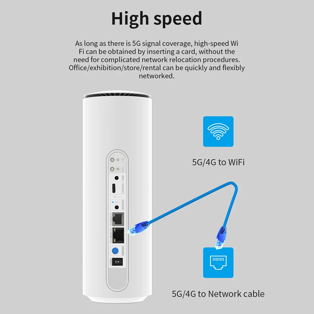 Imagem -05 - Roteador de Modem sem Fio para Casa e Escritório Extensor Wi-fi Roteador Sim 5g Lte 500 1800 Mbps Gigabit Lan Cpe Hotsport