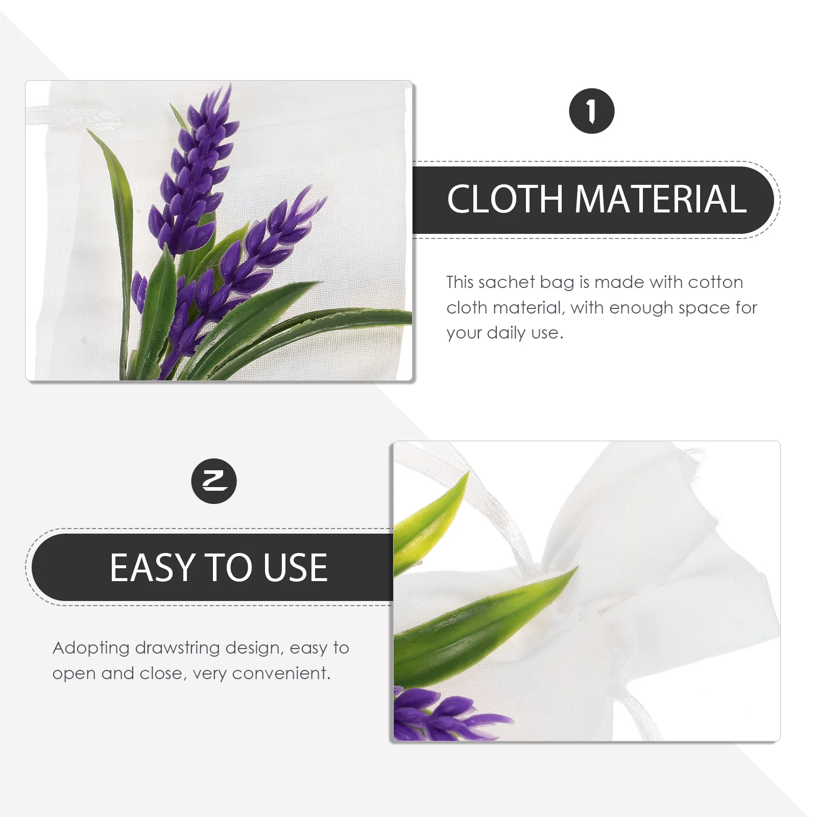 

6Pcs Sachet Empty Bags Breathable Cotton Material Refillable Storage Pouch for Aromatherapy Wedding Favor Holiday Gift