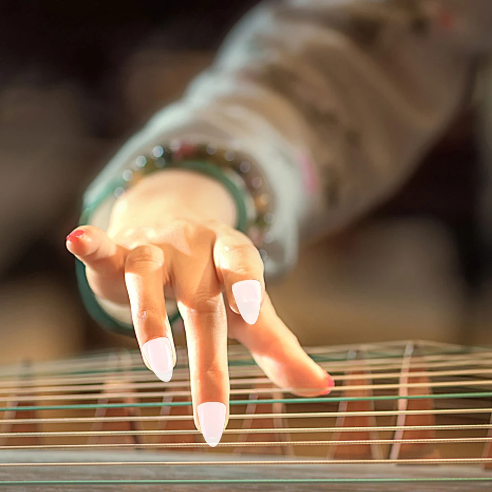

5 Pcs Pipa Nails Chinese Zither Finger Protectors Guard False Musical Instrument Cover Guzheng Use Fake Polycarbonate