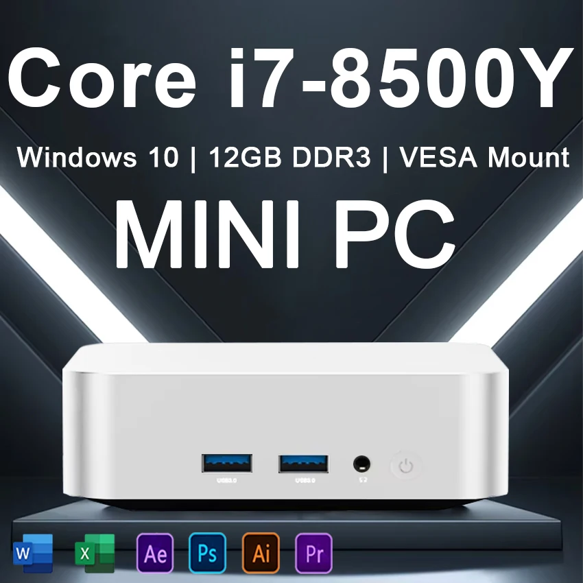 

Mini PC Core i7 8500Y Windows 10 12GB LPDDR3 1TB 2TB M.2 SSD Gamer Pc 4K HD WIFI 6 BT4.2 Desktop Computer Office Gaming Pc