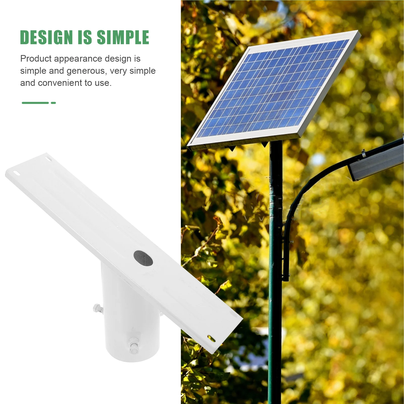1Set Solar Panel Bracket Simple Iron Solar Light Mounting Kit Outdoor Street Light Holder Support Courtyard & Garden Yard