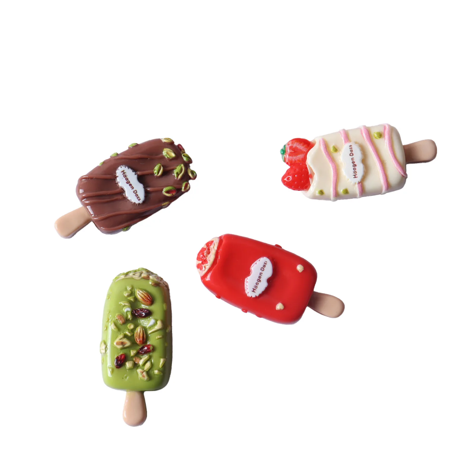 10 pièces résine Mini dessin animé crème glacée Dessert Flatback Popsicle pour décoration de téléphone bijoux à bricoler soi-même artisanat cheveux arcs accessoire
