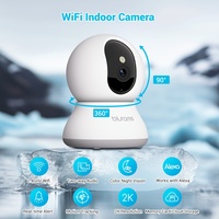 Blurams 2.4＆5G WiFi Indoor Camera, 2K, 360° PTZ Pet Dog IP CCTV Camera with Phone App, 2-Way Talk, Night Vision, for Home Securi