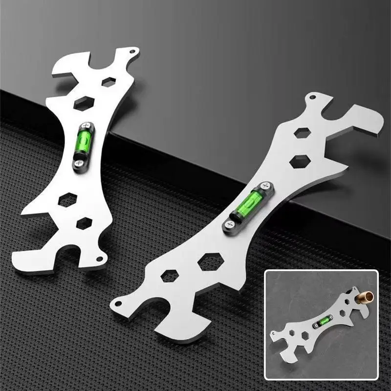 Multifunctional Dual Headed Wrench With Level Shower Faucet Installation Wrench Tool Manual Plumbing Tools Tap Repair Wrenches