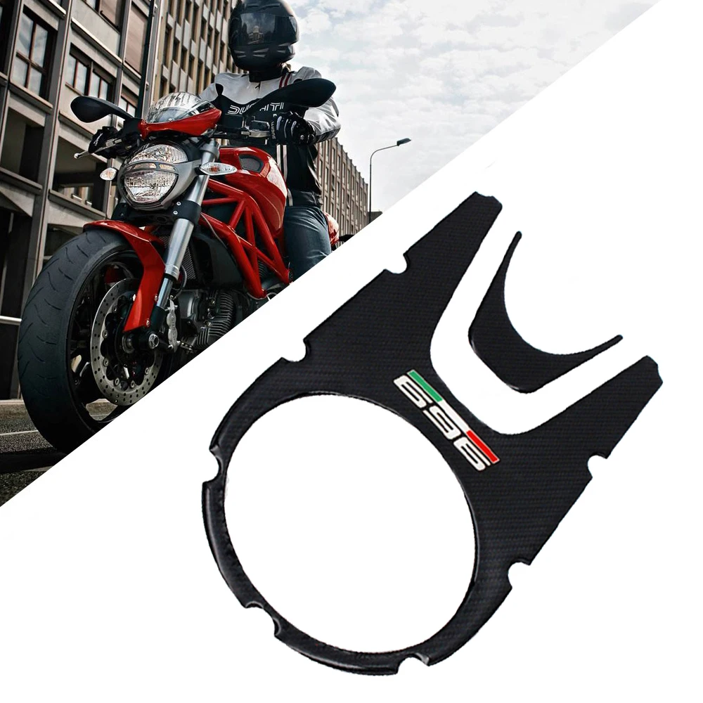 For Ducati Monster 696 2008-2014 3D Carbon-look Motorcycle Fuel Gas Cap Stickers Tank Pad Protection